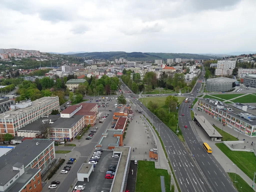 Pohled na Zlín z mrakodrapu (21. budova)