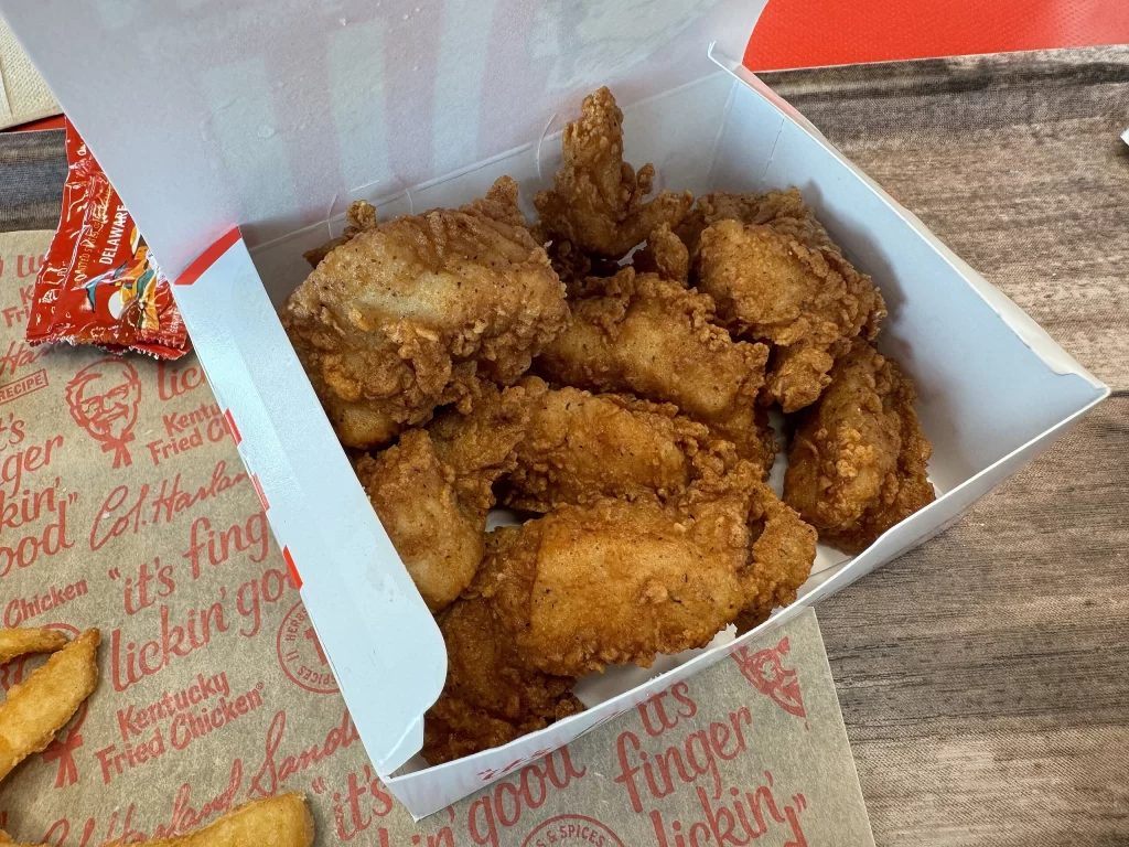 Kuřecí maso ve fast foodu KFC