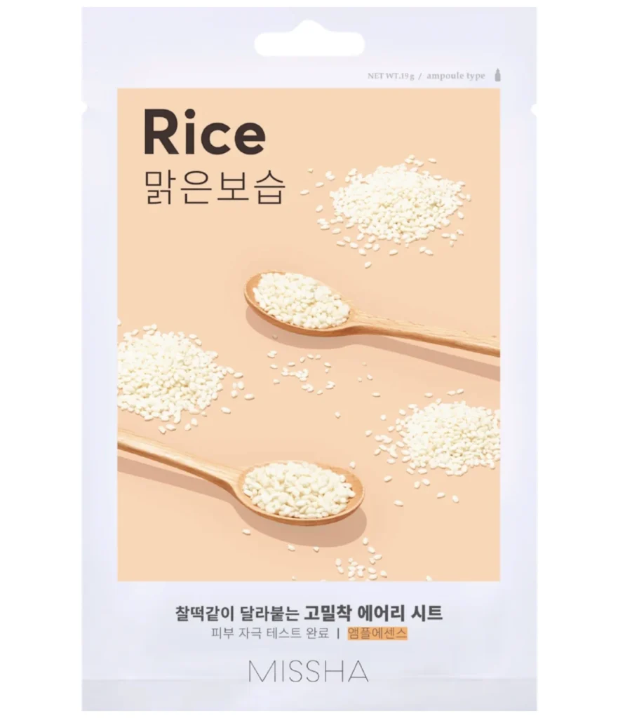 Pleťová maska s výtažkem z rýže