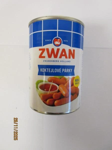Konzerva s koktejlovými párky ZWAN