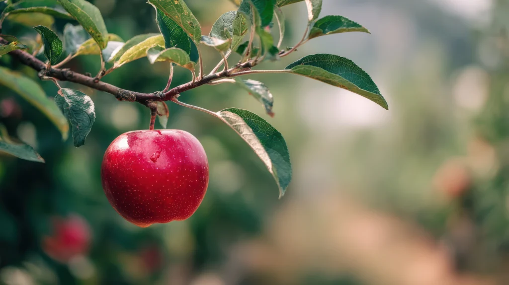 Zralé červené jablko